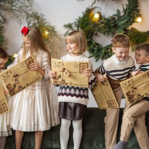 Kalėdų Senelio laiškų rinkinys 4 vaikams
